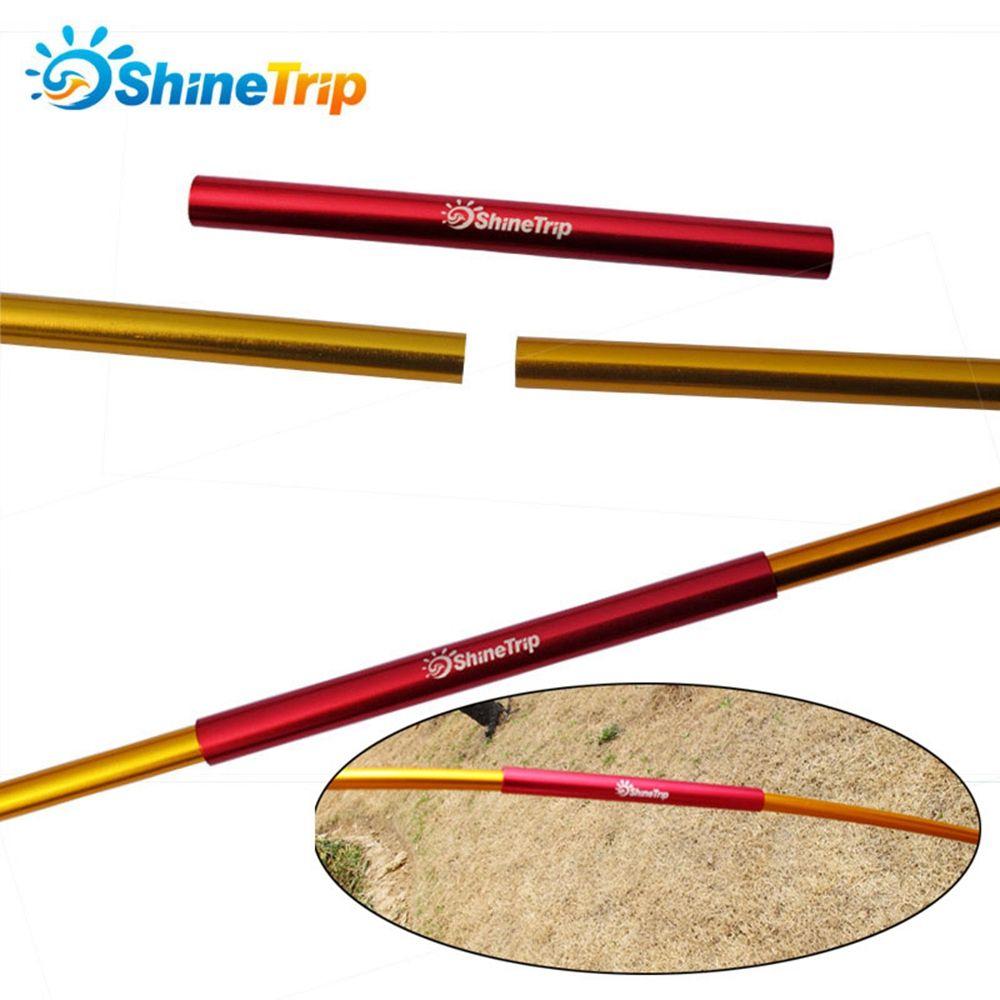 Red/Silver Outdoor Aluminum Alloy Tent Pole Pipe Single Rod Mending Repair Tube Tent Accessories