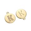 Copper Zirconium Inlaid Circular 26 Letter Pendant For DIY Jewelry Making Craft Accessories