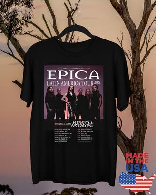 Футболка EPICA Band Тур по Латинской Америке Полный размер S-5XL Унисекс