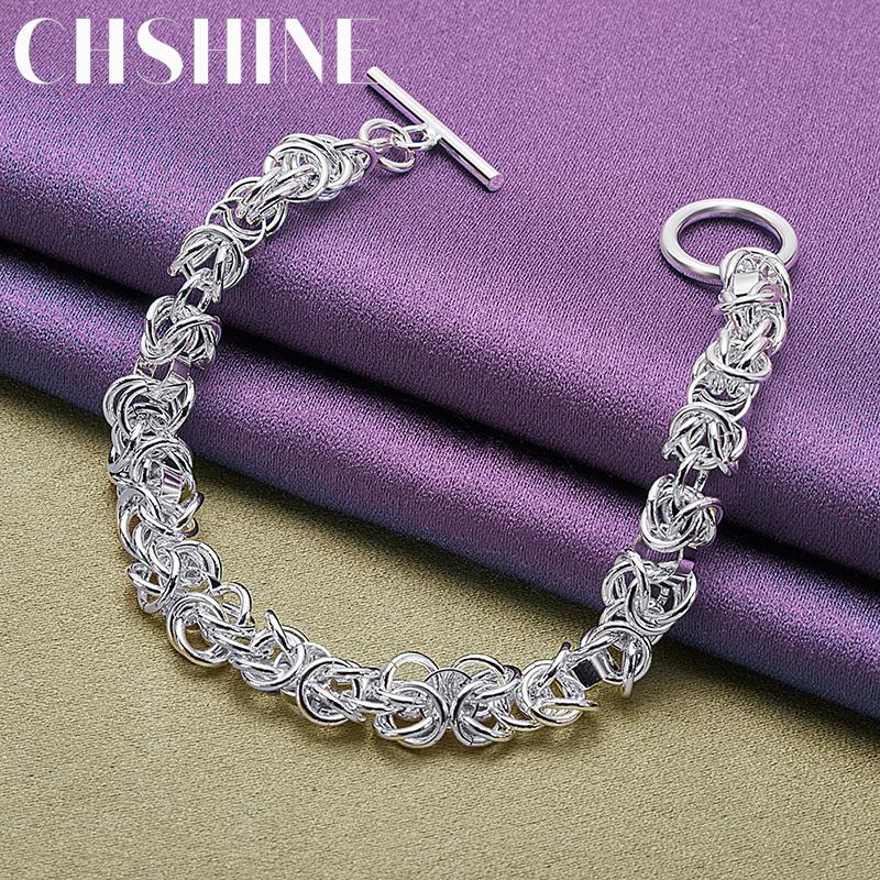 CHSHINE 925 стерлингового серебра дракона цепочка браслет для женщин леди свадебная вечеринка мода шарм ювелирные изделия