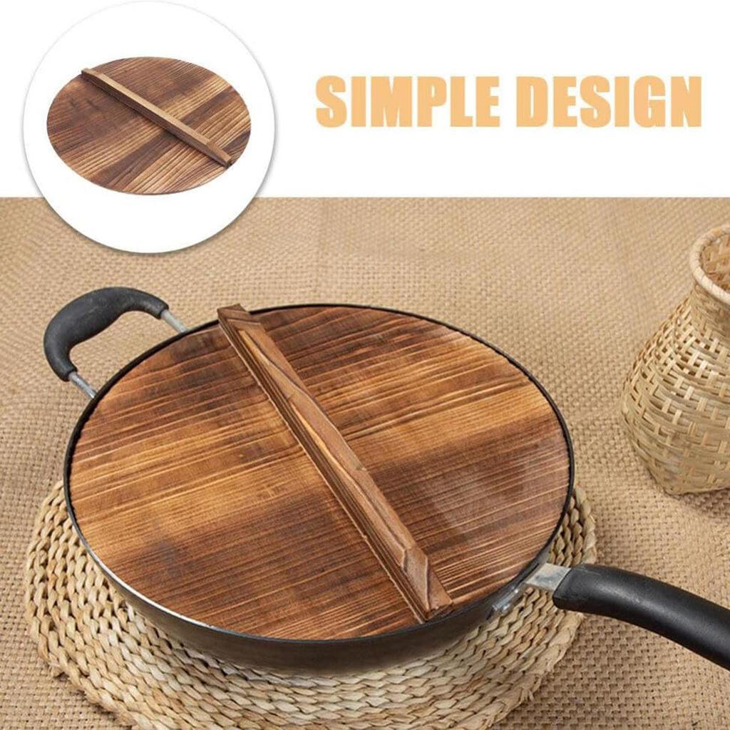 Универсальная деревянная крышка для сковороды с ручкой кухонный аксессуар