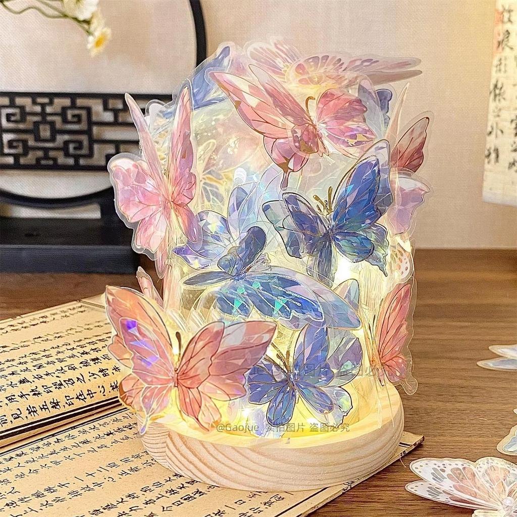 Butterfly Shape Night Light Handmade DIY Material Pack Ambient Light Bedroom Valentine's Day Gift Children's Toy Room Decoration