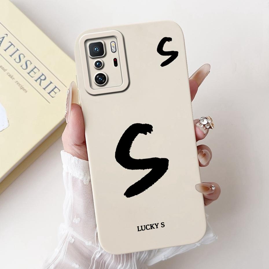 New Fashion Letter Phone Case For Xiaomi Redmi Note 10 Pro 5G Soft Silicone Shockproof Cover For Redmi Note10 5G 10T Bumper
