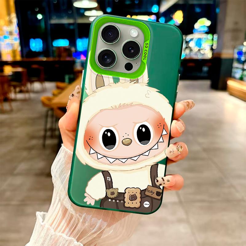 Модный чехол Labubu «Очаровательный рабочий стиль» для серий Oppo/Realme. Oppo A12, A1 Pro, A16K, Reno6 Lite, A3x, A32, A58, A17, Realme 7i, 9i, V23, C15...