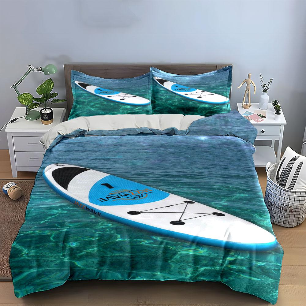 Paddleboard on blue water. Bedding sets Duvet cover sets Duvet covers Pillowcases(1*Duvet Cover 2*Pillowcases without duvet insert)