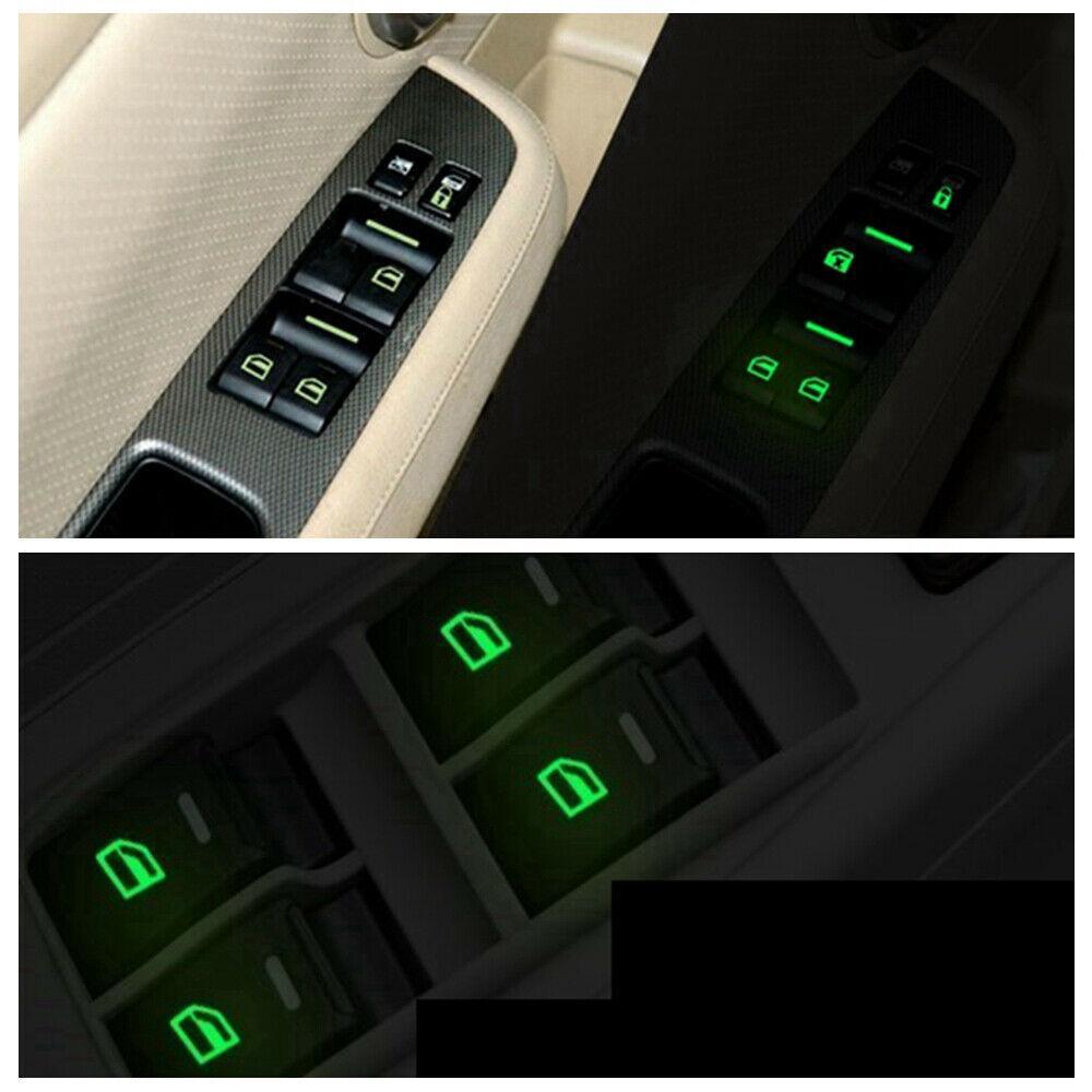 Button Sticker Universal Car Door-Interior Panel Window Luminous Waterproof