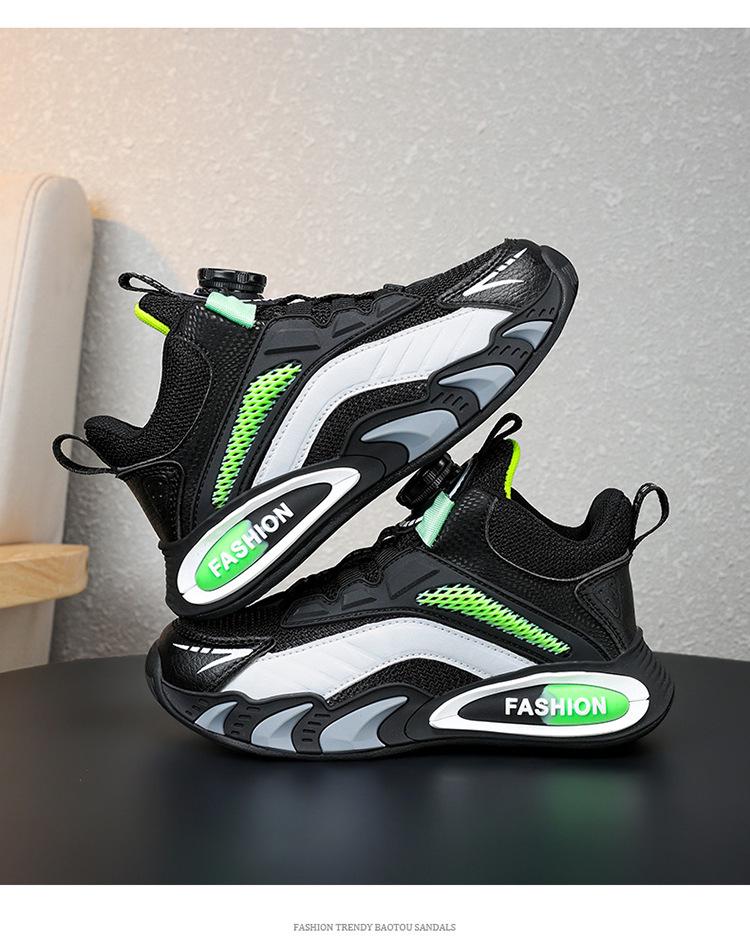 Детские баскетбольные кроссовки - Легкие, Средний/Большой размер, Кожа весна 2025, для мальчиков и девочек.