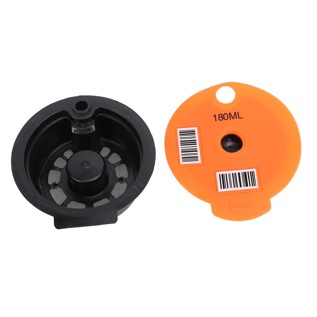 Многоразовые кофейные капсулы 180 мл PP SUS многоразовые кофейные капсулы с кисточкой и ложкой для кофе M