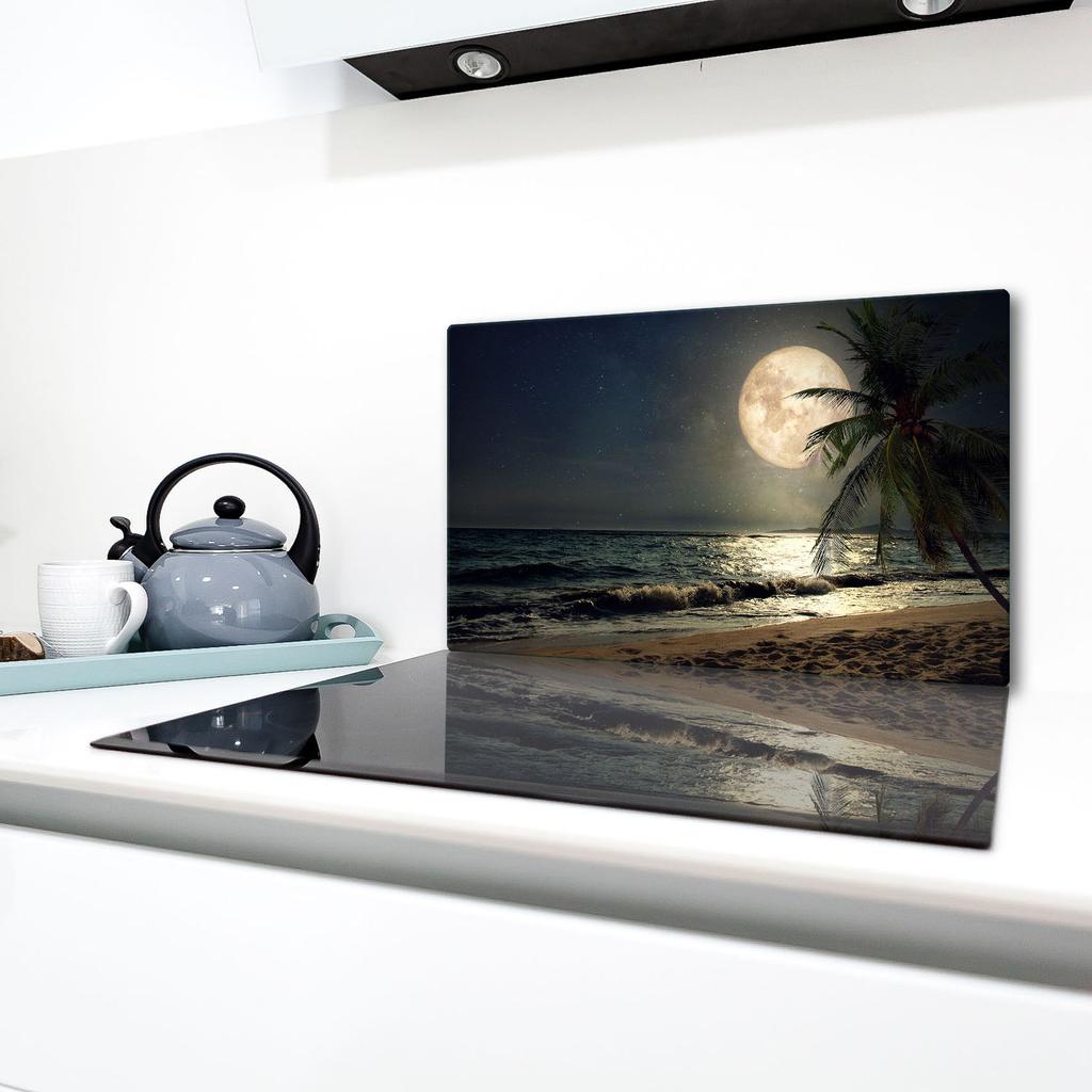 GLASS PROTECTIVE PLATE FOR STOVE 90X52 BEACH
