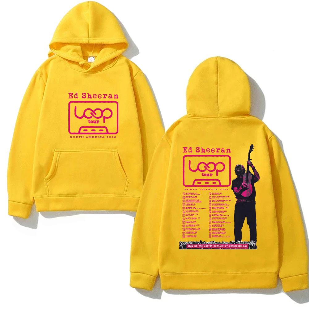 Funny Ed Sheeran 2026LOOP Tour Hoodie NEW Grunge High Quality Sweatshirts Long Sleeve Clothes Punk Hoody Comfortable Hooded Moletom Men women clothing