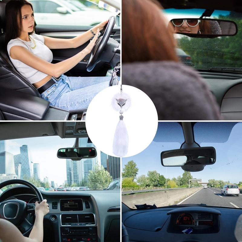 Автомобильный орнамент Лисий шар Кристалл зеркало заднего вида подвеска для автомобиля счастливый кристалл оконные подвески автомобильные аксессуары