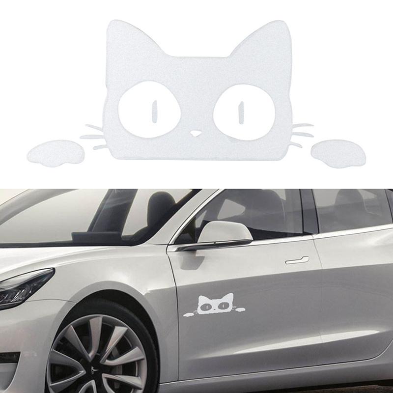 Universal Reflective Peeking Cat Animal Car Cartoon Sticker Water-resistant Window Decals Auto Decor Accessories