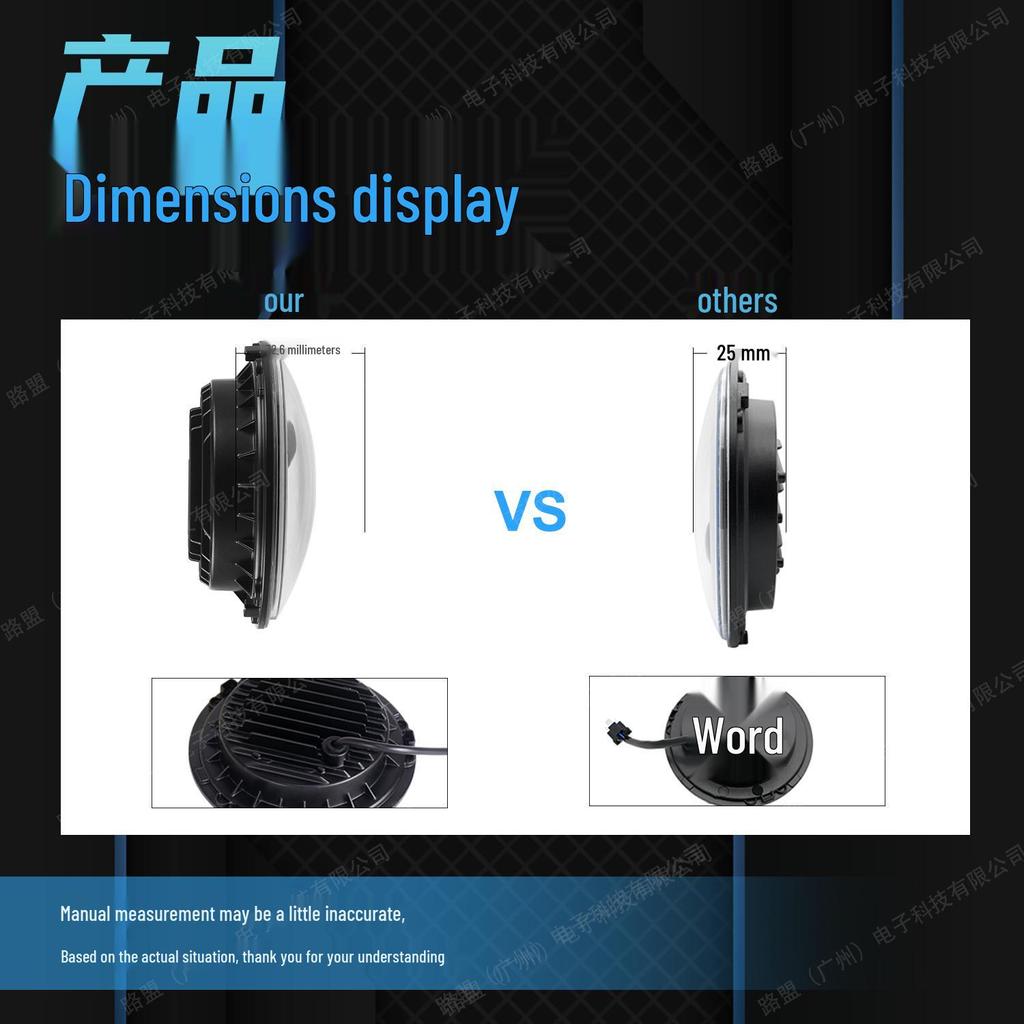 7-дюймовая светодиодная фара для Wrangler, мотоцикла или внедорожника