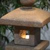 Solar Outdoor Stone Lantern for Garden, Lawn, and Courtyard