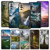 Чехол для телефона Лес Пляж Восход Горы Природа Для Xiaomi Redmi Note 14 13 5G 10 11 12 Pro Plus 4G 14C 13C 12C 10C Черный