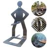 1/2Pcs Stainless Steel BBQ Sausage Rack Holder Reusable Funny Metal Fork for Grilling BBQ Grill Tool Outdoor