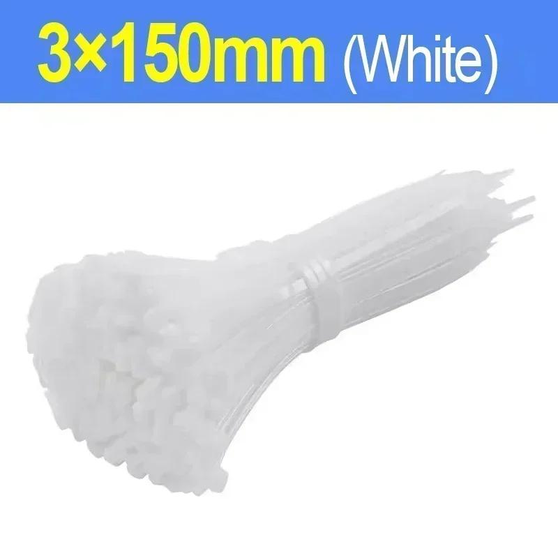 500/100 шт. Пластиковые нейлоновые кабельные стяжки, самоблокирующиеся стяжки для шнуров, регулируемые ремни для кабелей, крепежные петли, стяжки для домашнего офиса