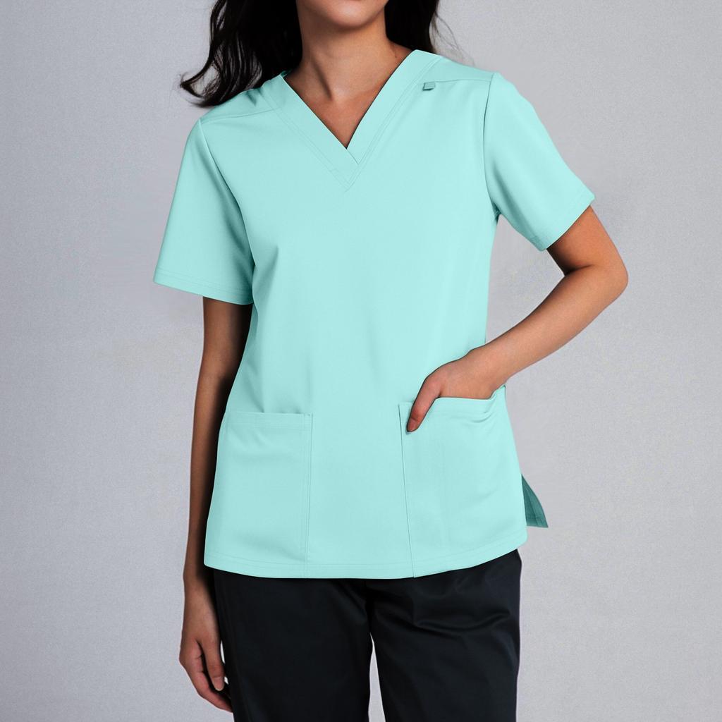 Women's Fashion V-Neck Short Sleeve Overalls With Pockets Clothes