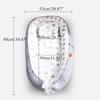 Детская кровать-гнездо с подушкой, портативная кроватка, дорожная кровать, хлопковая колыбель для малышей для новорожденных