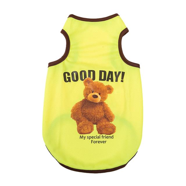Дышащий жилет для собак для маленьких собак, летняя тонкая одежда для собак, одежда с принтом медведя, одежда для щенков, одежда для чихуахуа, Йоркшира, одежда для домашних животных