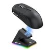 MAMBASNAKE X ATTACK SHARK X6 Gaming PAW3395 Wireless DPI 200 Hours of Continuous Magnetic RGB Charging Black Ultra-Lightweight Mouse, 49g, Sensor,
