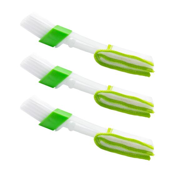 Мини-щетка для чистки вентиляционных отверстий автомобиля, ручка для автомобильной вентиляции, двухсторонняя насадка из микрофибры, очиститель кондиционера, инструмент для удаления пыли и детализации