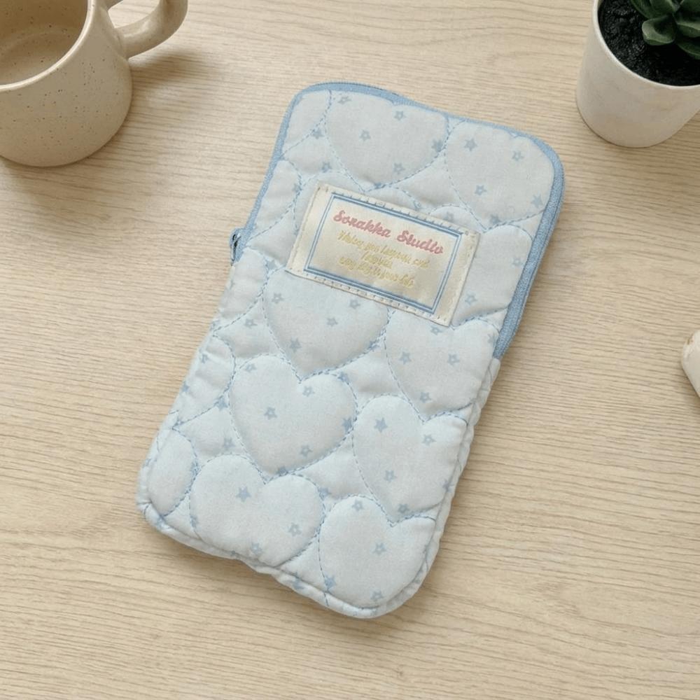 Zipper Quilted Makeup Storage Bag Cute Pencil Toiletry Organizer Lipstick Bag