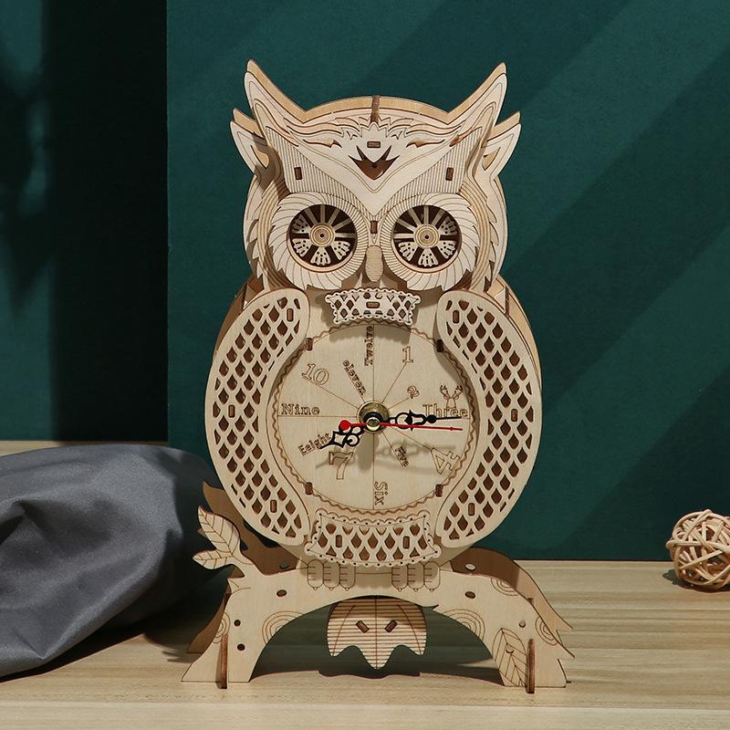 Cross-border New Owl 3D Three-dimensional Puzzle Wooden Toys Educational Assembled Toys DIY Creative Ornaments