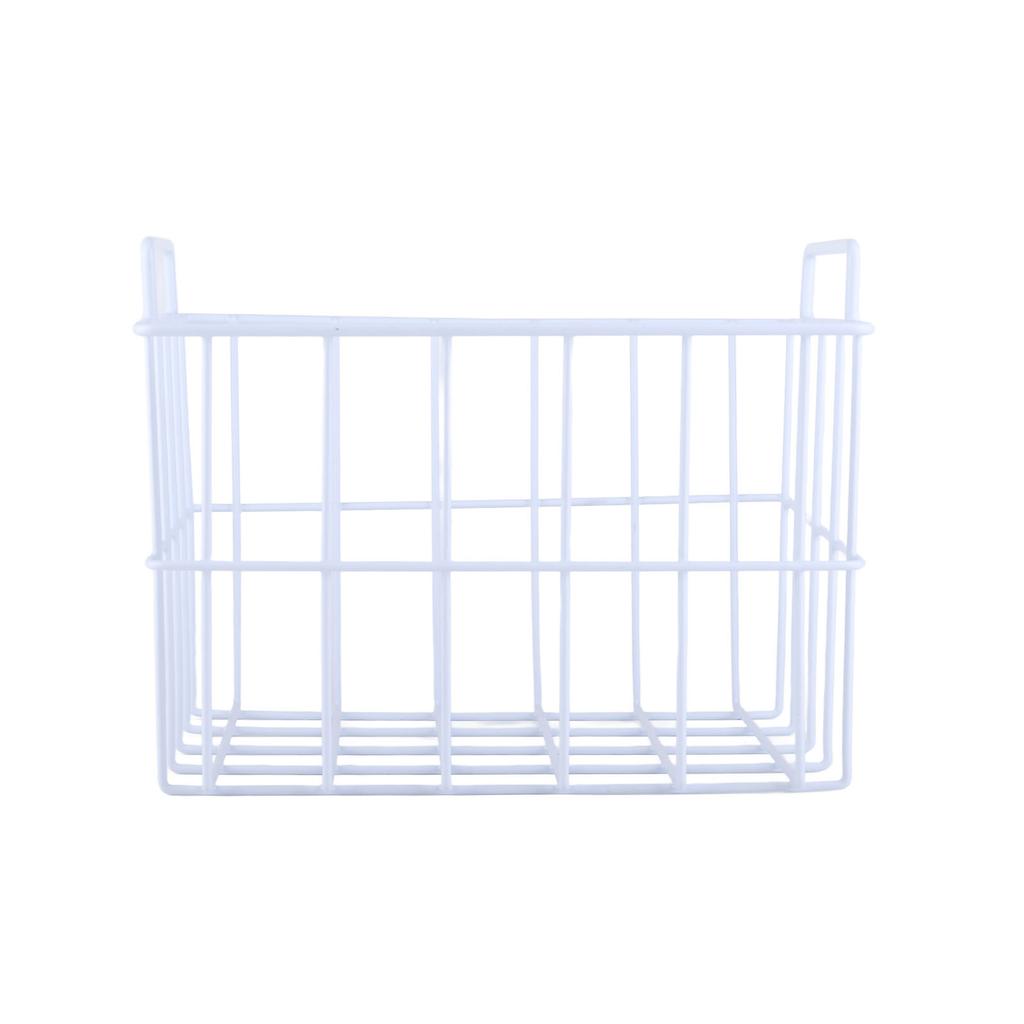 Fridge Freezer Basket Multipurpose Large Capacity Metal Wire Storage Basket for Refrigerator