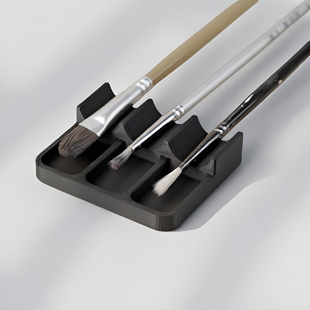 3D Printed Plastic Brush Holder Durable Rests Drip Tray Pad 3D Printing Holder Art Display