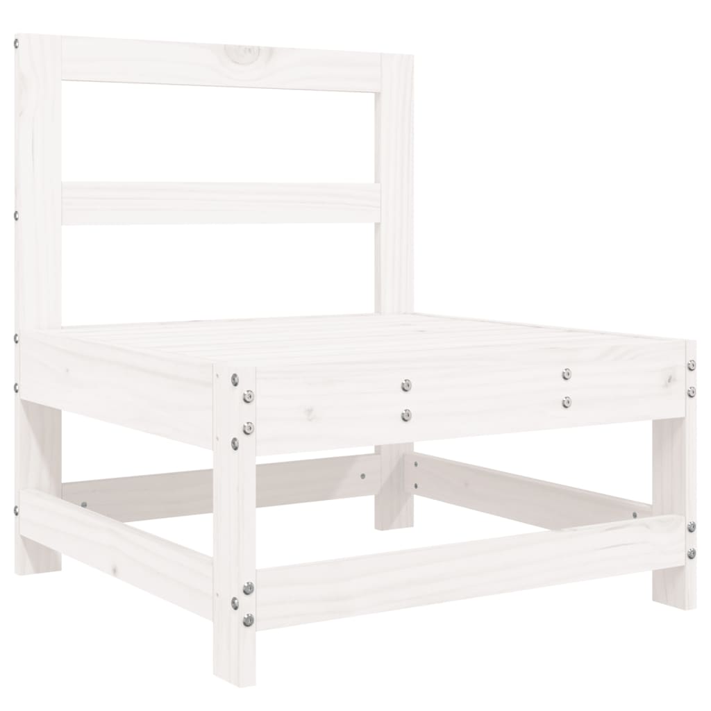 Garden Center Sofas 2 pcs White Solid Pine Wood