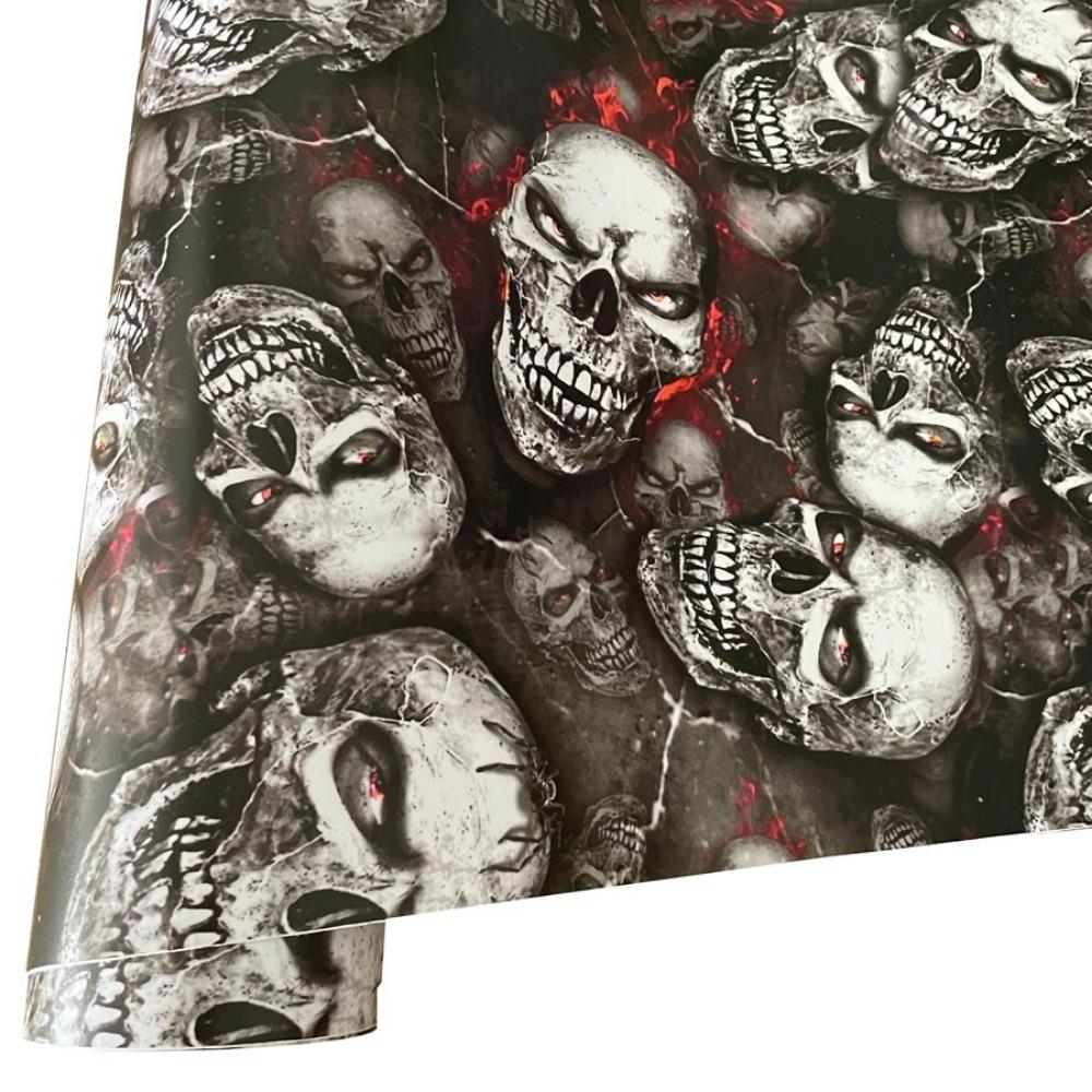 Self-Adhesive Car Stickers Wrap Vinyl Film Skull Car Interior Sticker For Car Motorcycle DIY