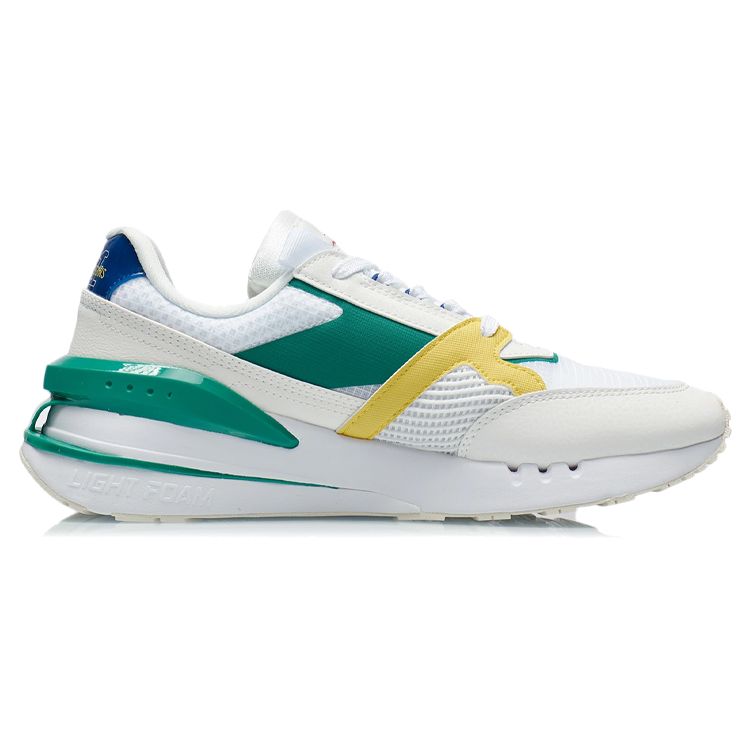 Li-Ning 001 Белые кремово-желтые мужские кроссовки для новорожденных Cloud-White Standard-White AGCR183-5