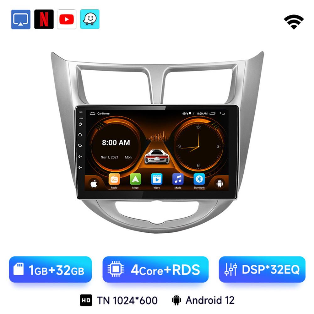 JIUYIN  Car Radio for Hyundai Solaris Verna Accent 1 2010 - 2016 Android 13 Carplay Multimedia Player 2 Din GPS 4G DVD Head Unit