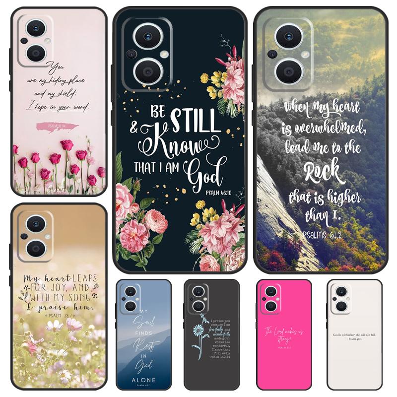 Christian Psalms Case For OPPO Reno 7 8 10 Pro 8T 2Z 4Z 5Z 6 Lite OPPO Find X6 Pro X2 X5 Lite X3 Neo Cover