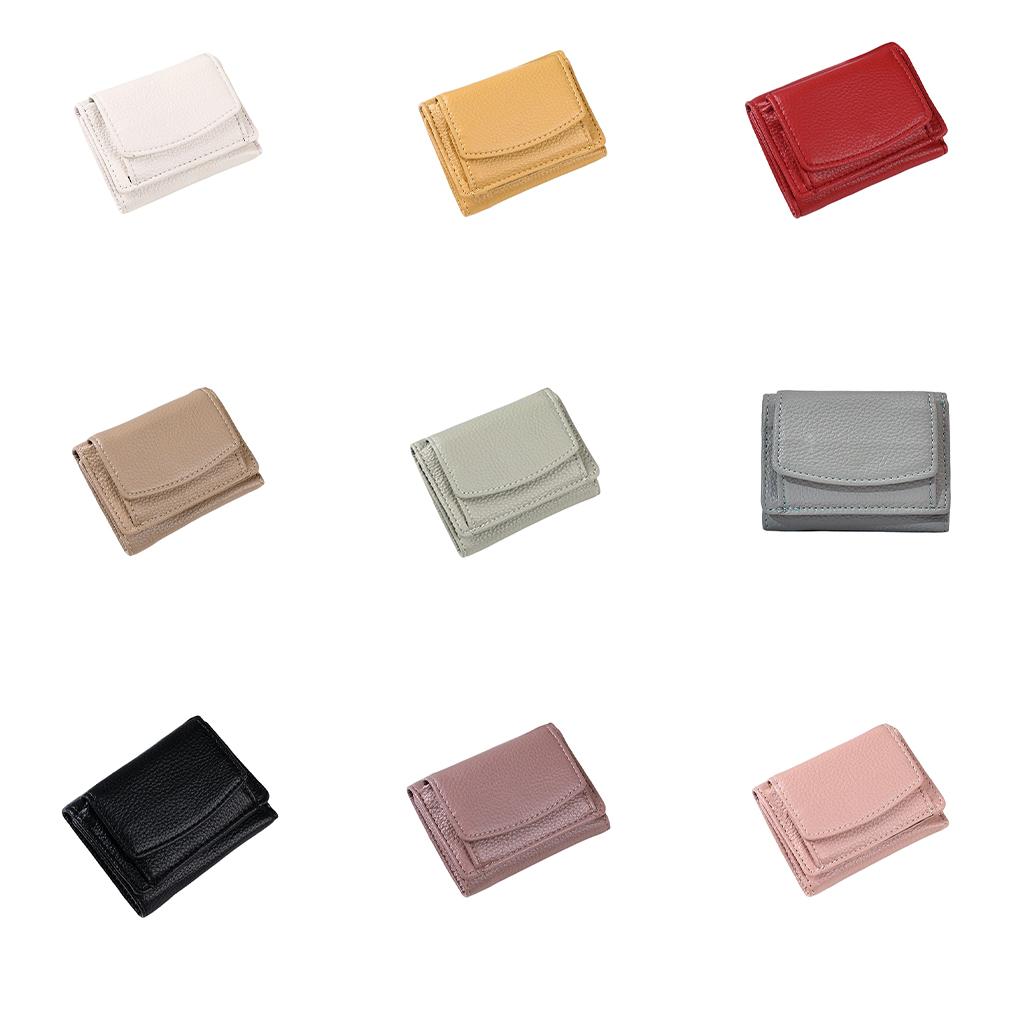 Портативный женский кожаный кошелек, простой дизайн, складная монетница, держатель для банковских карт для шопинга, сумка для переноски, подарок на день рождения