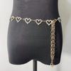 New Waist Chain for Women's Personality Simple and Fashionable Love-shaped Rhinestone Inlaid Metal Belt Body Chain Accessories