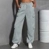 Women's Fashion Sport Solid Color Pocket Casual Sweatpants Pants