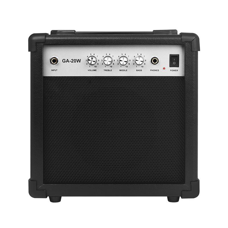 Усилитель для электрогитары, 20 Вт, портативный усилитель для акустической гитары с низким, средним, высоким