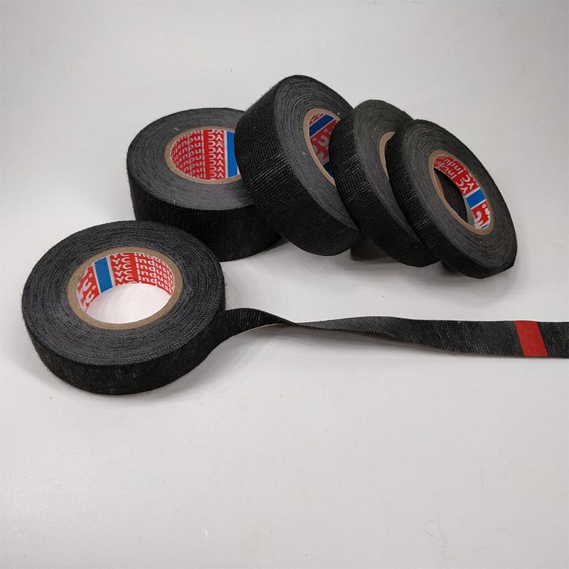 1 рулон, клейкая ткань для кабеля, тканевый жгут проводов, лента для проводов, фланелевая лента, термостойкая