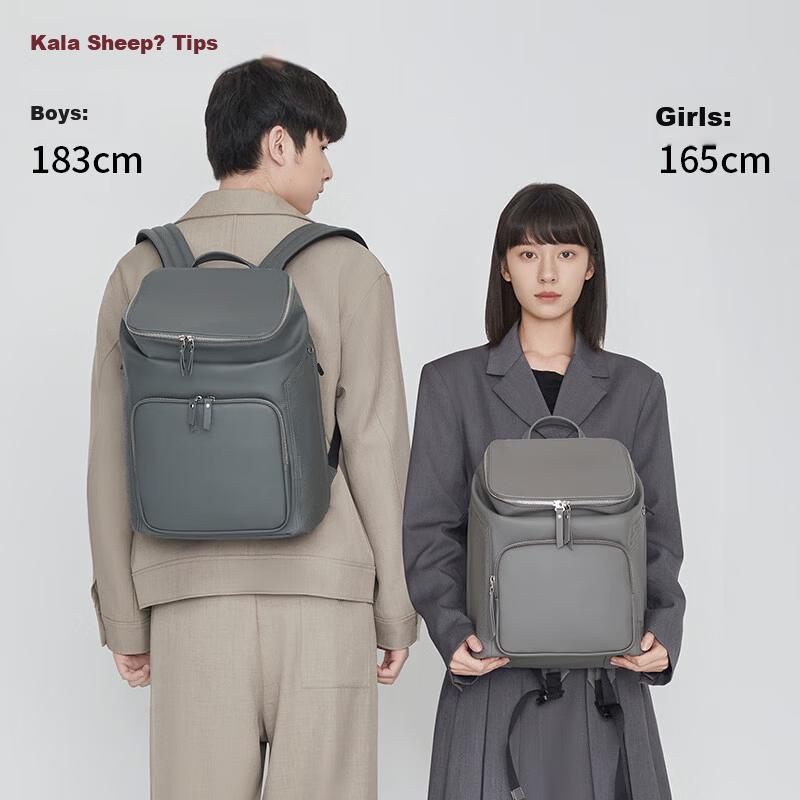 KALA·Y Anti-Theft Qilin Laptop Backpack Business Double Shoulder Bag Trolley Travel Bag CX5525L Monet Gray