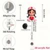 2D плоский акриловый розовый retractable бейдж-катушка для медсестры, практичный держатель для медицинского удостоверения личности для студентов-медиков и практикующих медицинских работников