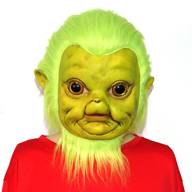 Latex Santa Claus Mask Christmas Party Costume Cosplay Prop Adult Unisex Festive Holiday Accessory