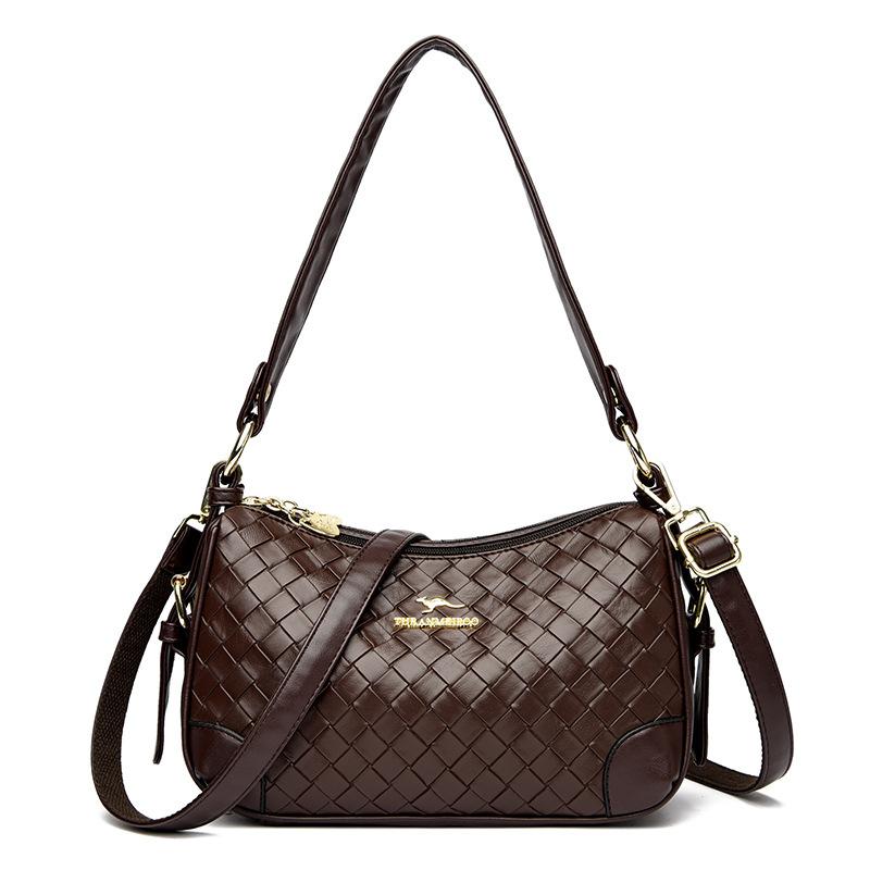 Новая простая плетеная женская летняя модная повседневная сумка-подушка текстурная сумка через плечо