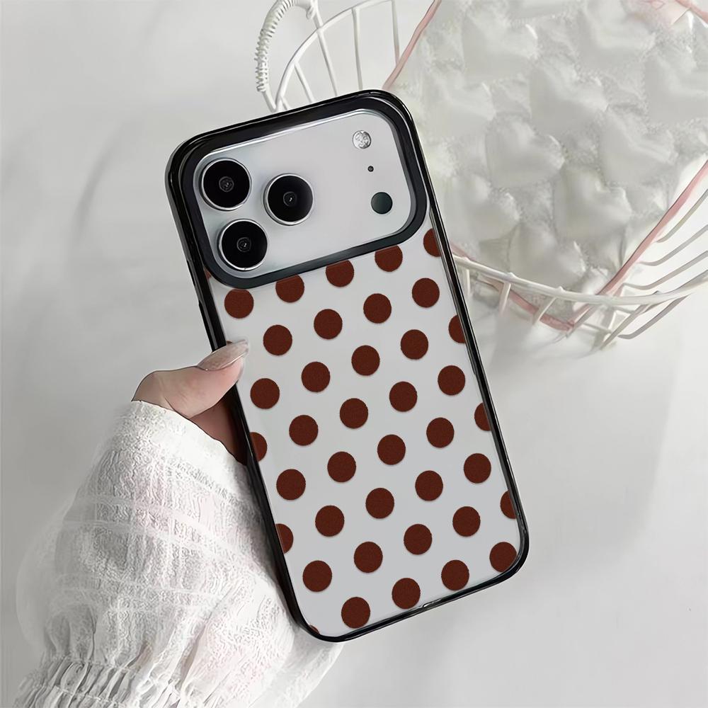 Simple Polka Dots With Small Dots Phone Case For Iphone 17 Air 16 15 14 11 13 12 Pro Max Lightweight Trendy Protective Cover