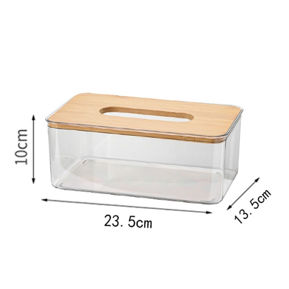 Прозрачная минималистская деревянная коробка для салфеток Пластиковый держатель для салфеток Коробка для салфеток для лица Ресторан