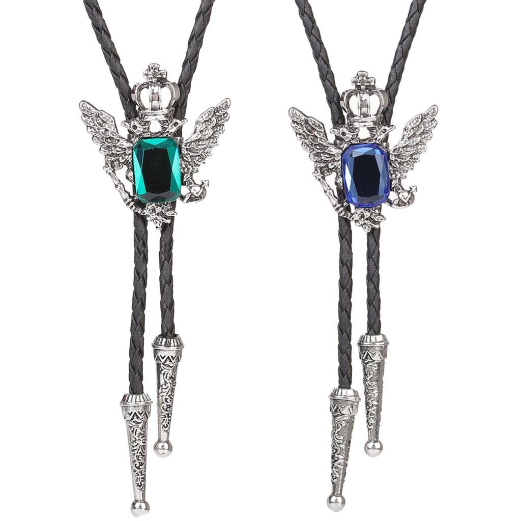 Галстук боло для мужчин Карнавальный Западный галстук Орел и драгоценные камни Пряжка Галстук боло для рубашки Свитера Декоративный галстук для мужчин