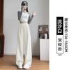 Grey Wide-leg Pants Women's Autumn New Casual Loose Straight Small Large Size Wutong Sports Sweatpants