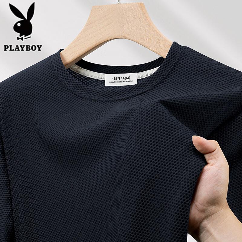 PLAYBOY Мужская сетчатая быстросохнущая футболка с коротким рукавом