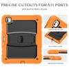 For iPad Pro 13 (2024) Kickstand Case PC+Silicone Tablet Cover with Pen Slot/Shoulder Strap